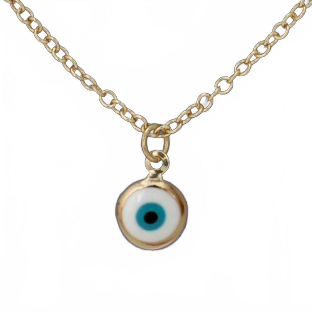 NEW ZAD women's evil eye charm necklace in gold